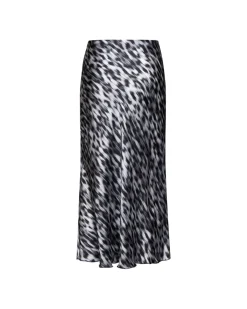 Long skirt with animal print