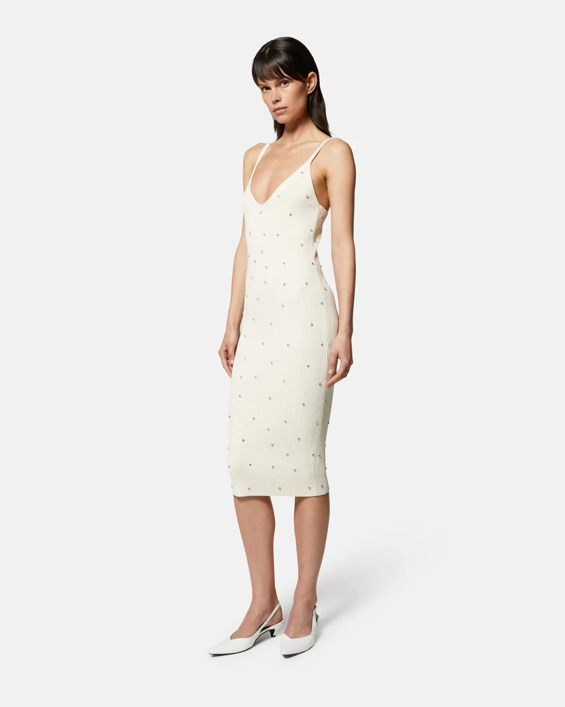 Midi dress in coast jersey with rhinestones