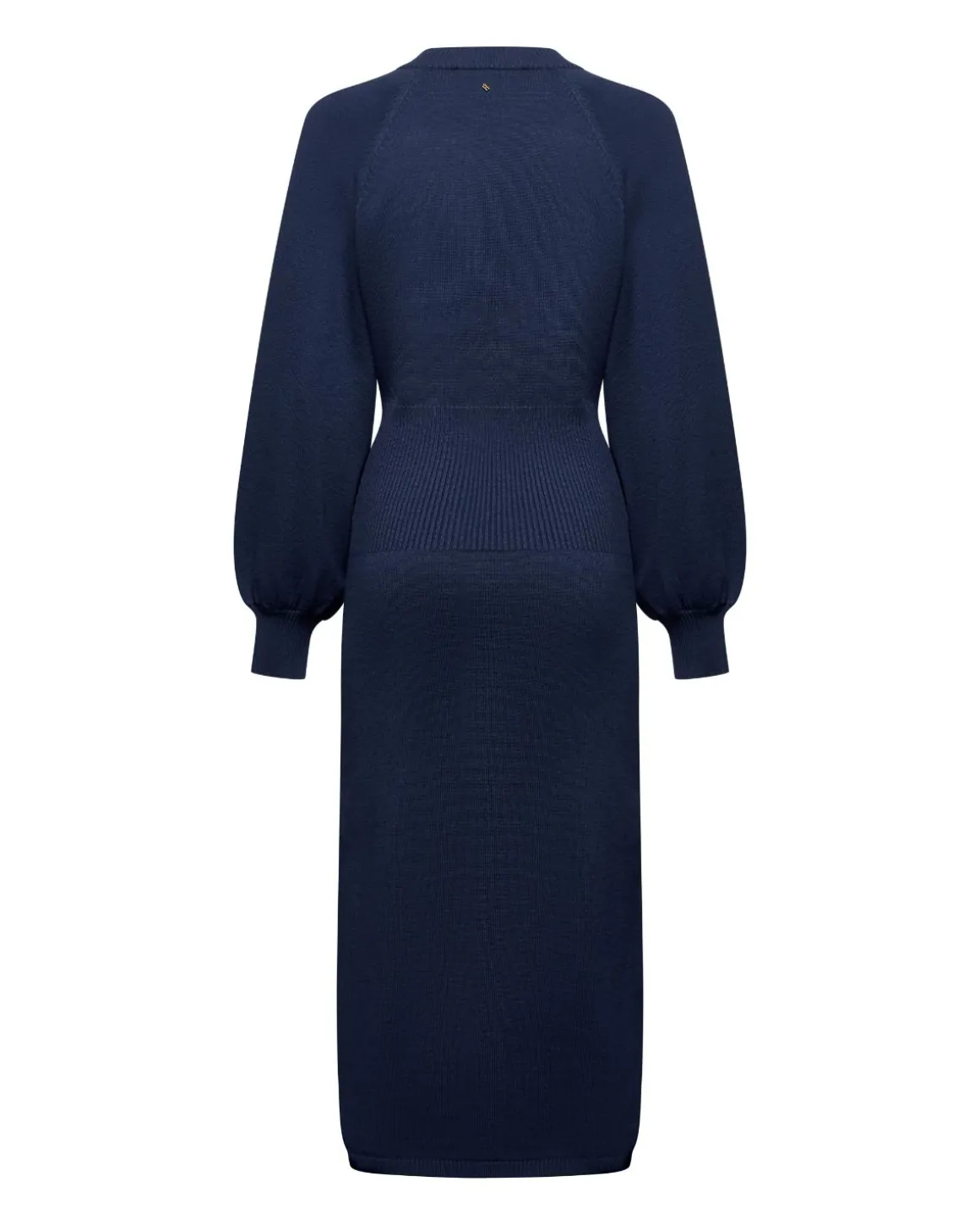 Midi dress with balloon sleeves
