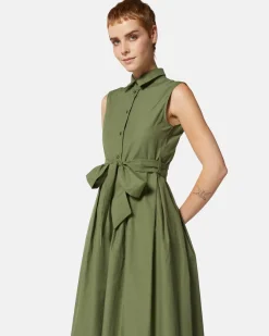 Midi dress with bow in life