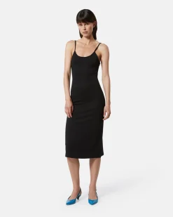 Midi dress with thin straps