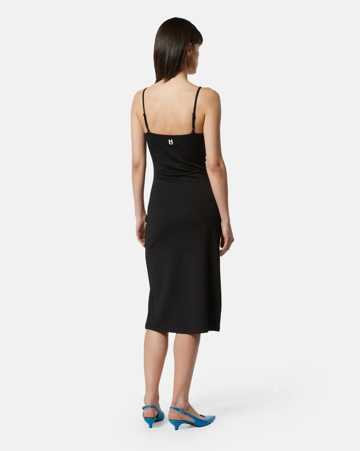 Midi dress with thin straps