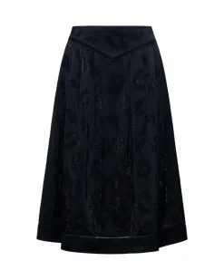 Midi skirt with embroidery