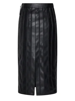 Midi skirt with vertical panel pattern