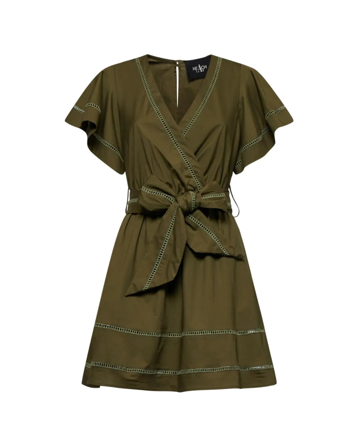 Mini dress with bow belt