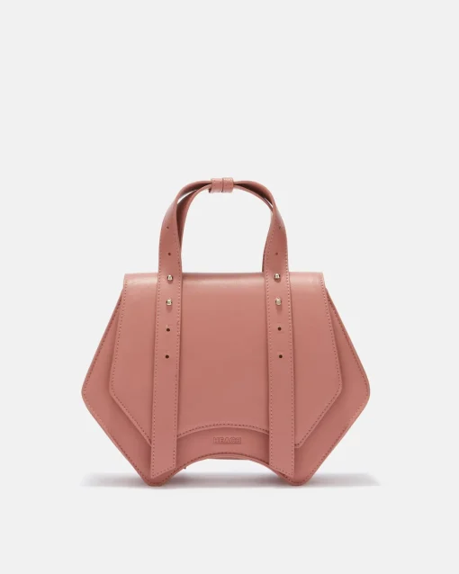 Mini geometric bag with metal details