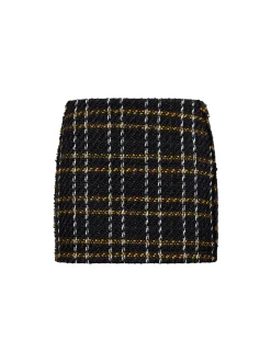 Mini skirt with check pattern