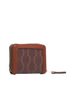 Mini zip wallet with logo