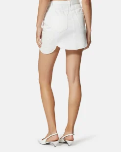 Miniskirt with tone tone embroidery