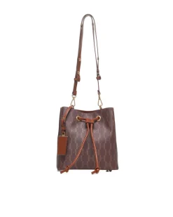 Monogram print shoulder bag