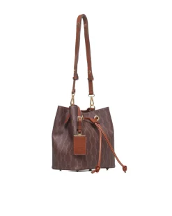 Monogram print shoulder bag