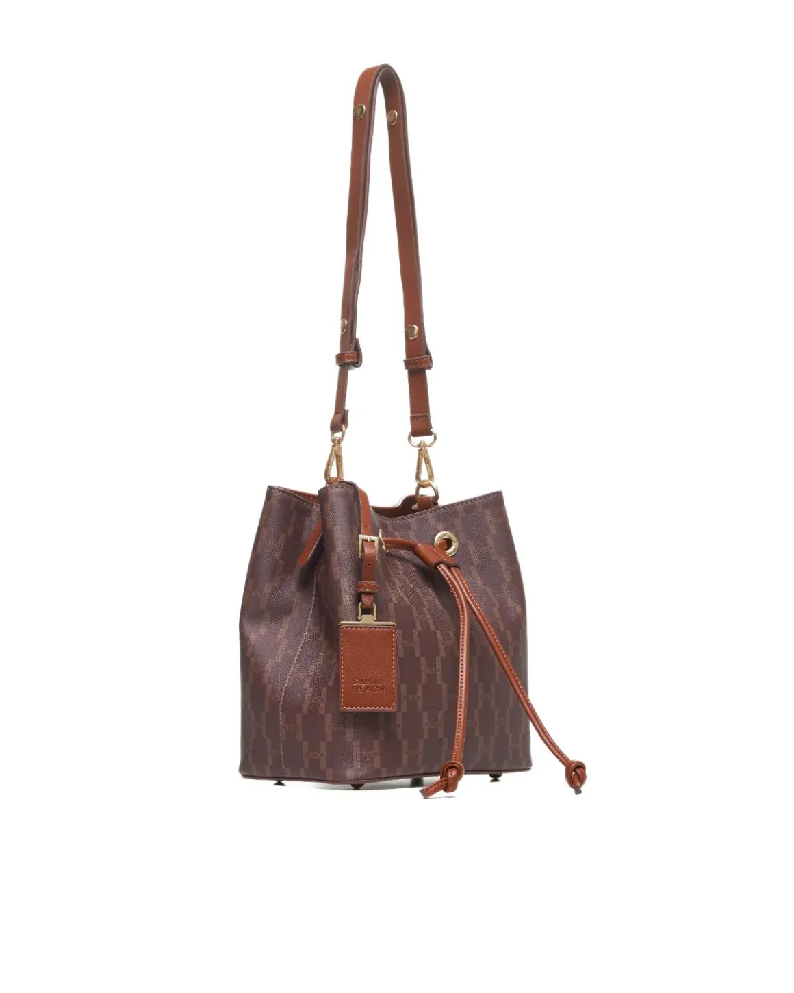 Monogram print shoulder bag