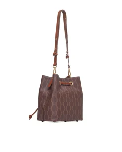 Monogram print shoulder bag