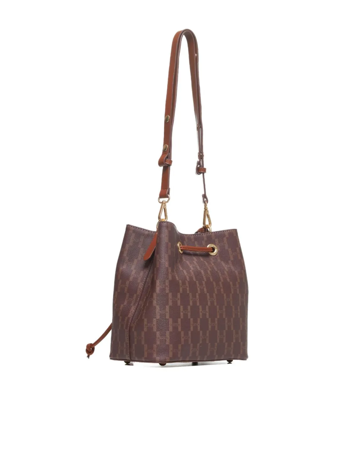 Monogram print shoulder bag