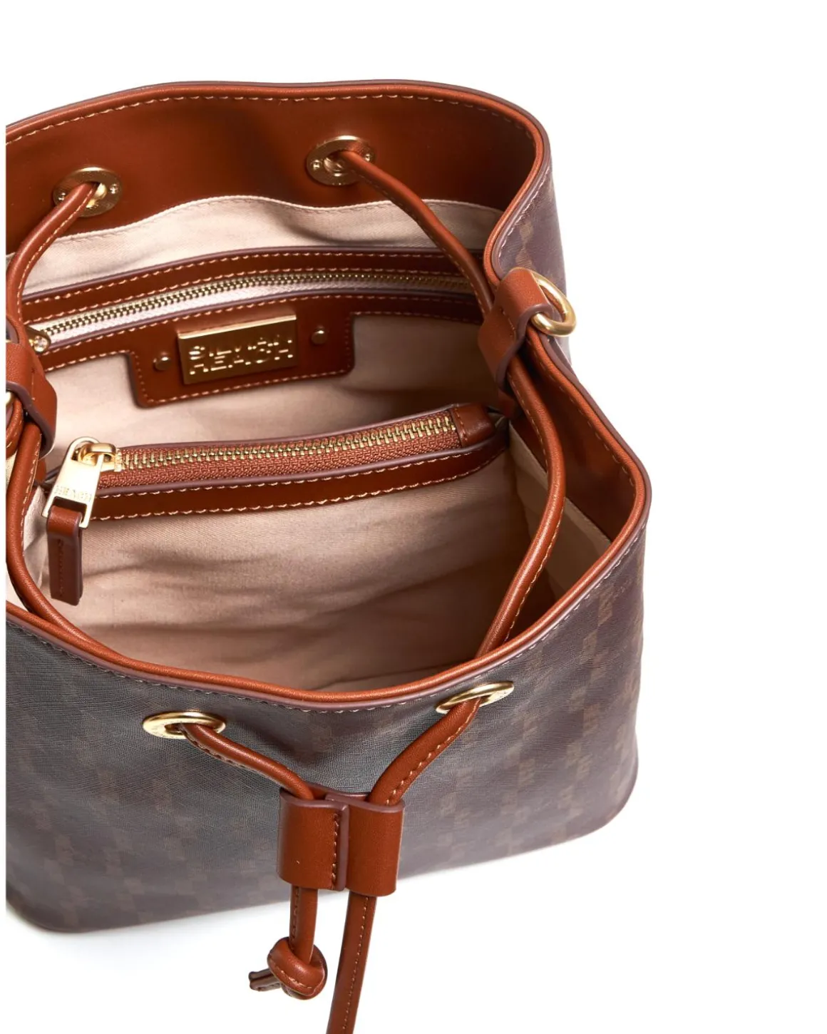 Monogram print shoulder bag