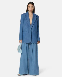 Oversize blazer in denim