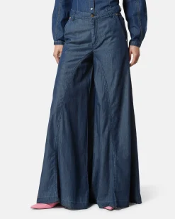Palazzo pants in denim
