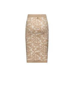 Pencil skirt with decorative motif