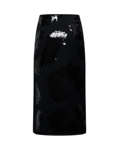 Pencil skirt with shiny sequins