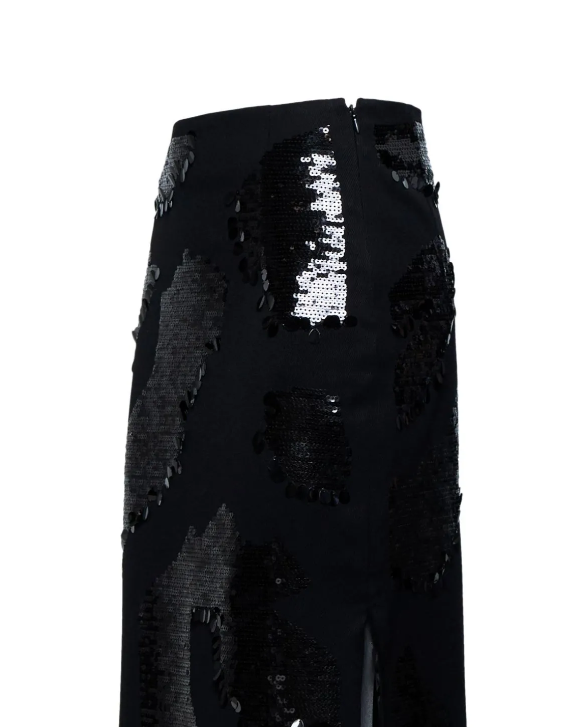 Pencil skirt with shiny sequins