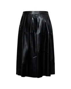Pleated midi skirt