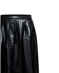 Pleated midi skirt