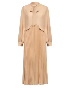 Pleated shirt dress