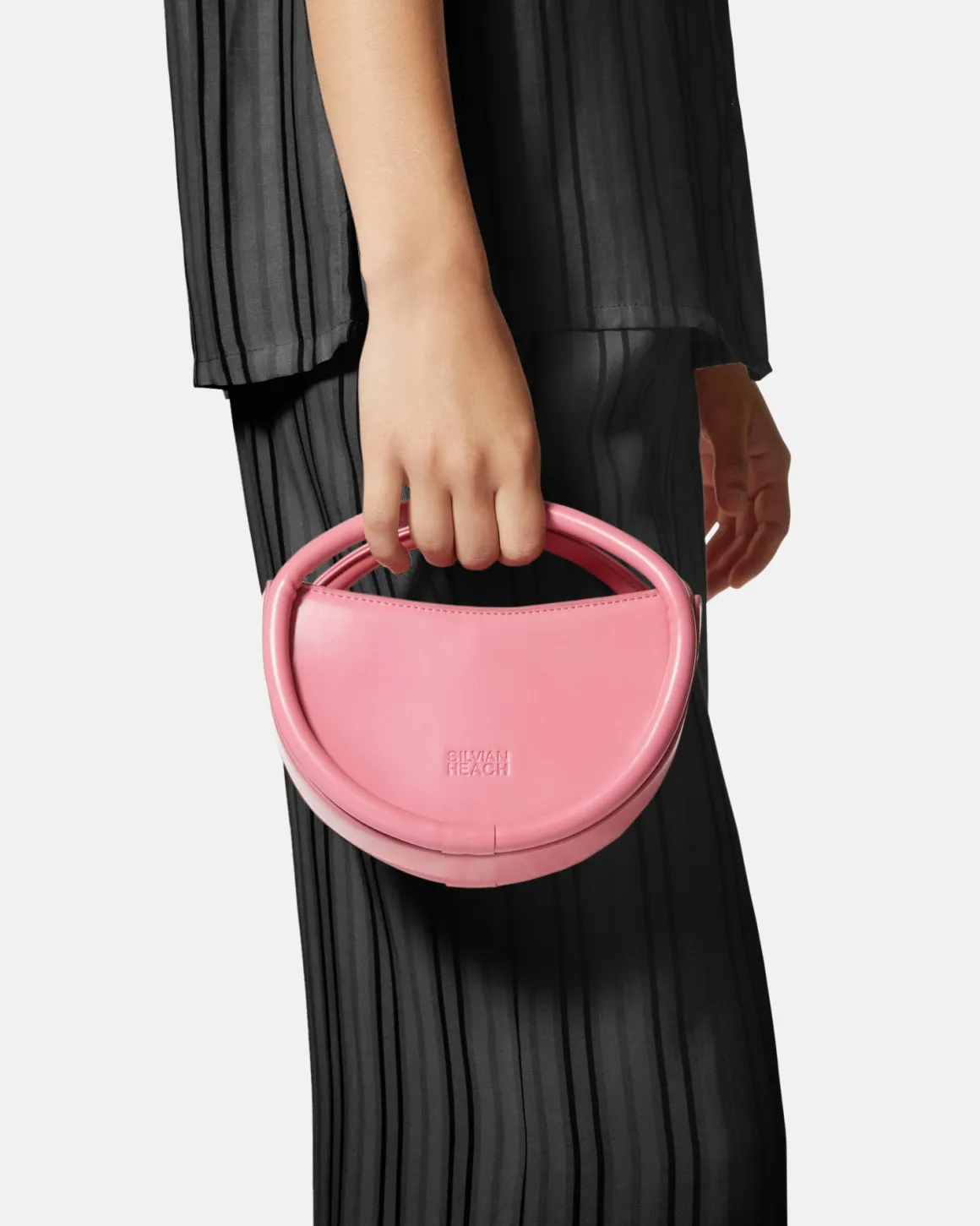 Pounded leather shoulder bag
