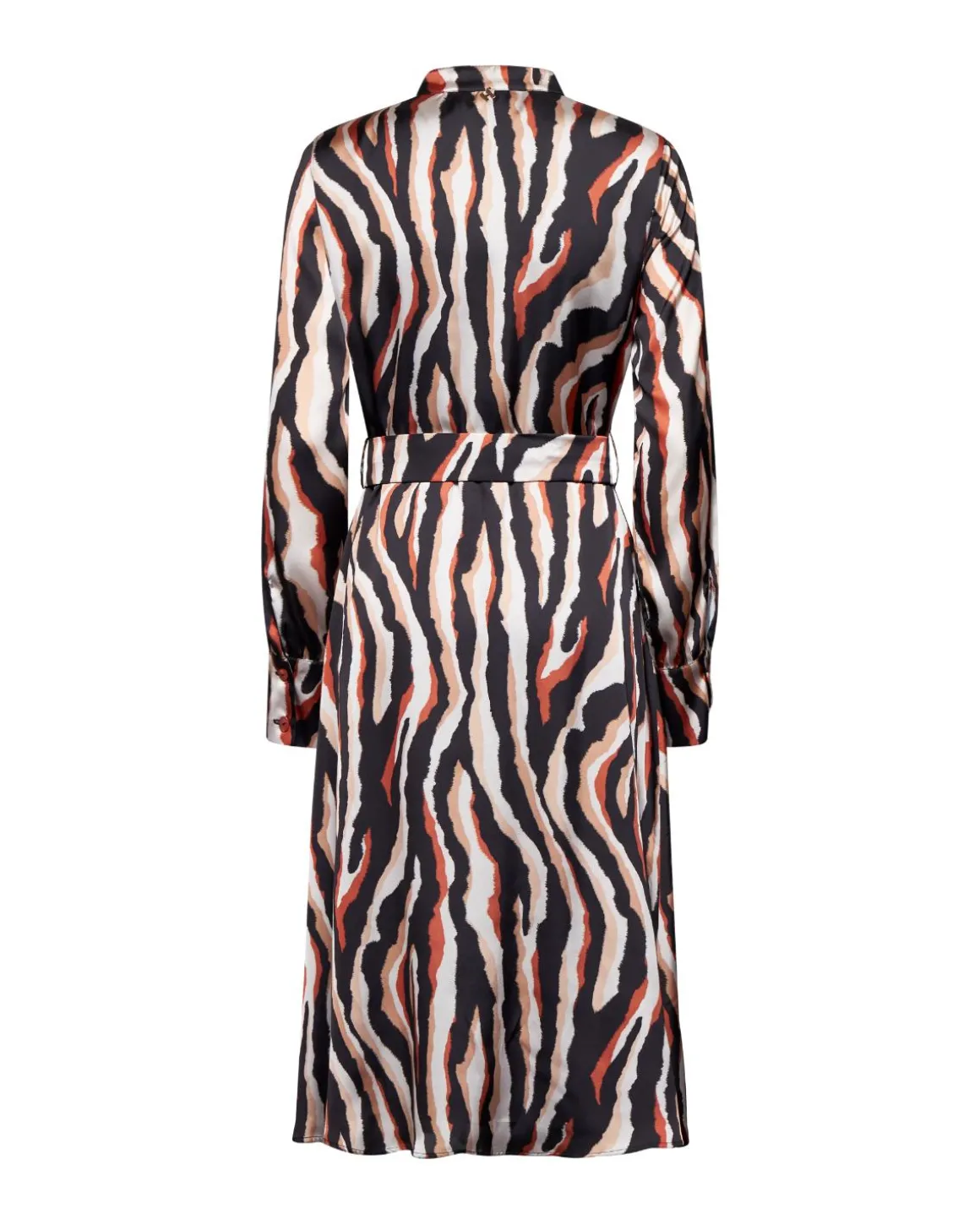 Printed dress with crossover neckline