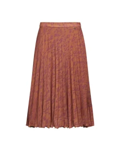 Printed pleated skirt