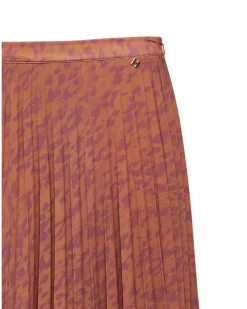 Printed pleated skirt