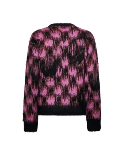 Printed sweater with a gradient pattern