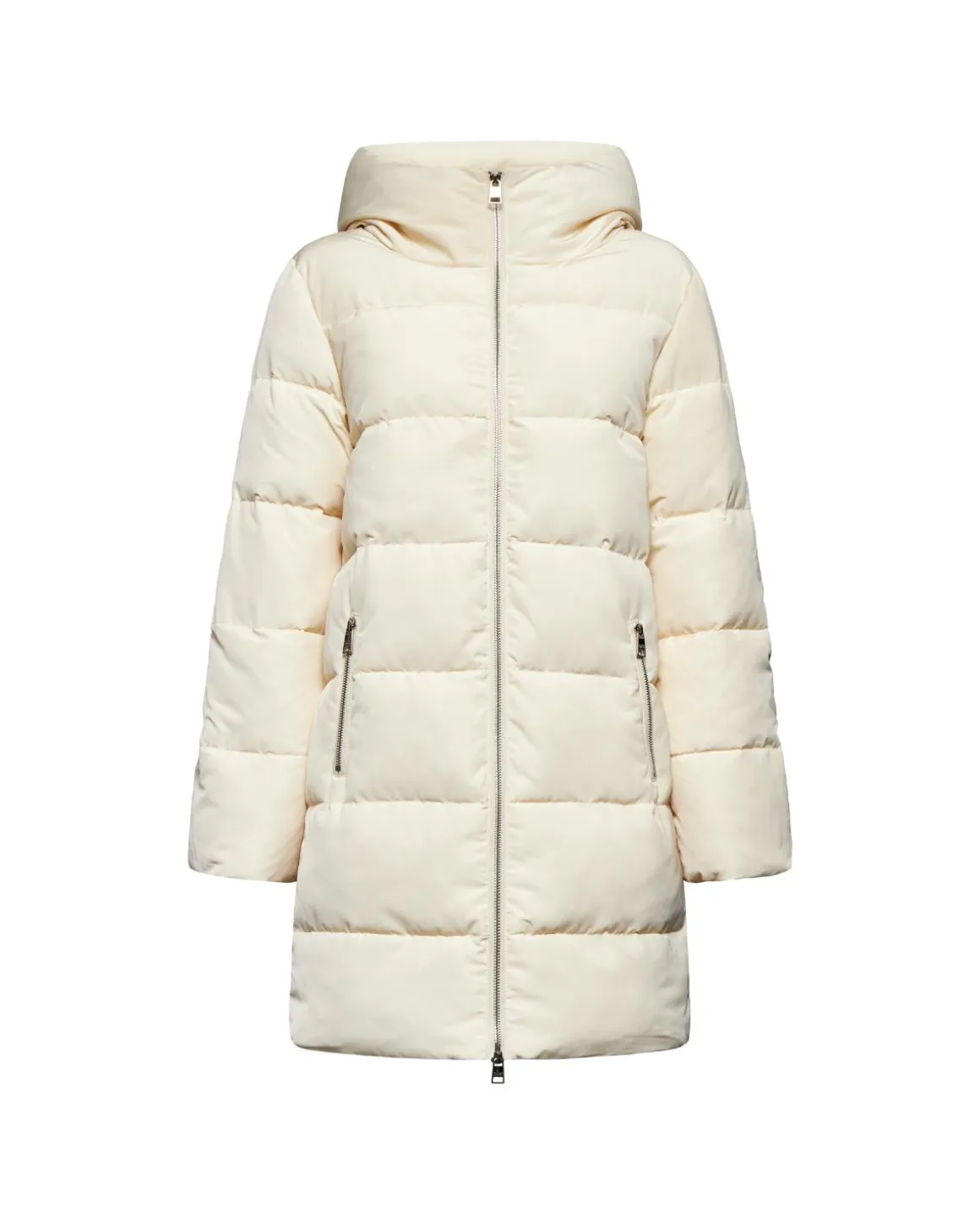 Quilted down jacket with hood