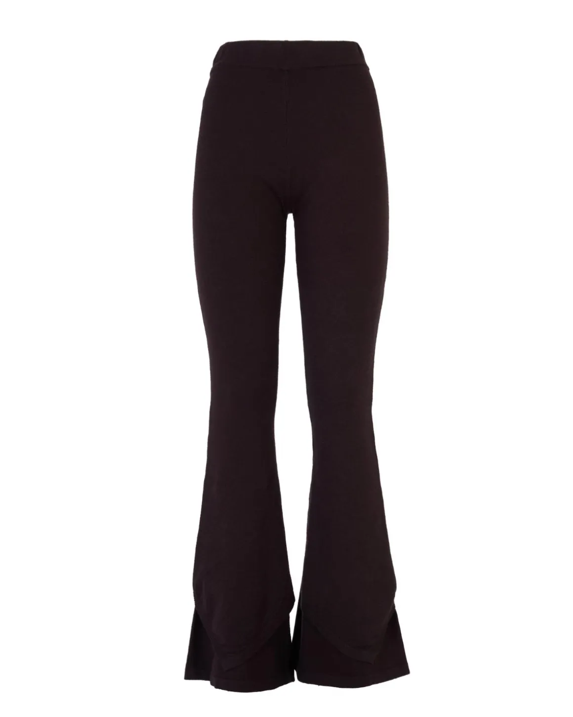 Regular-waisted flared trousers