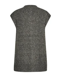 Ribbed vest with buttons