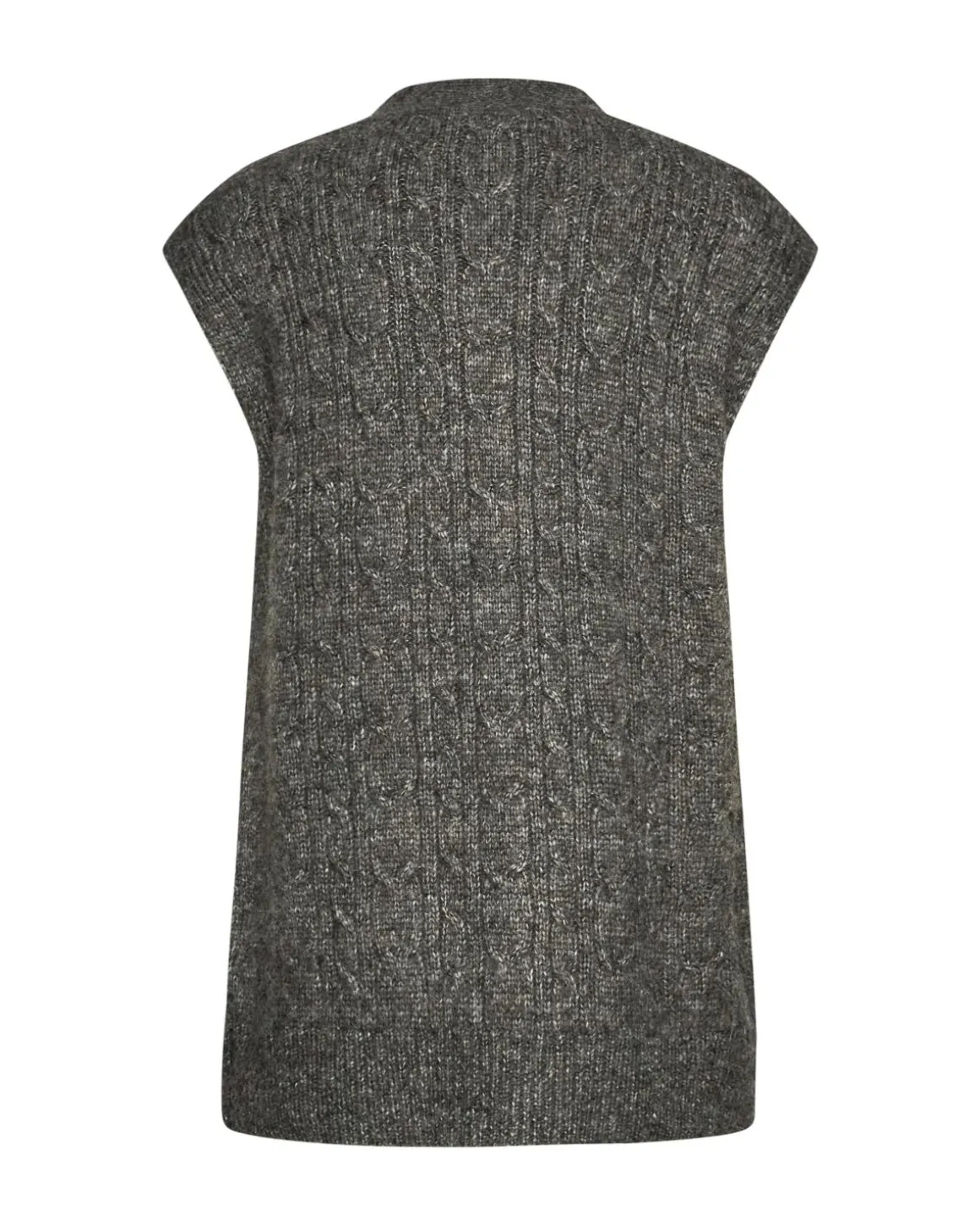 Ribbed vest with buttons
