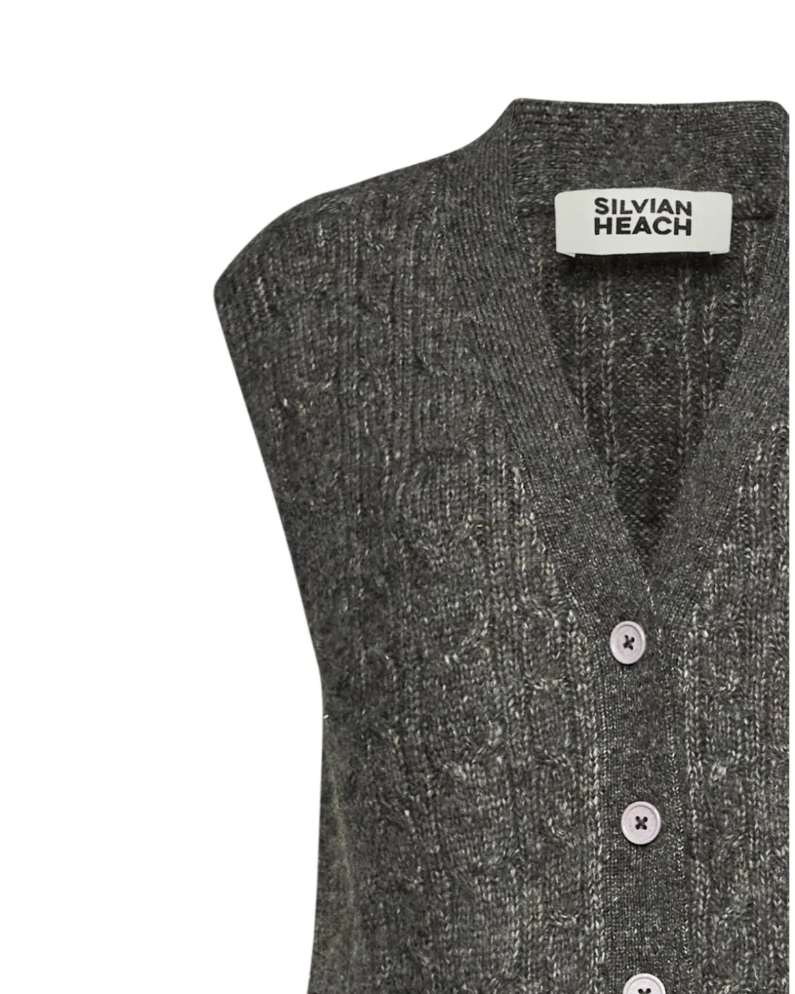 Ribbed vest with buttons