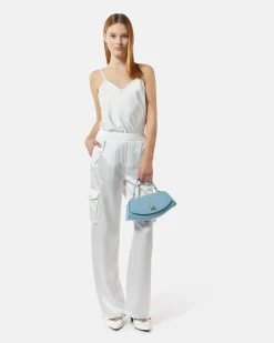 Satin top with thin straps