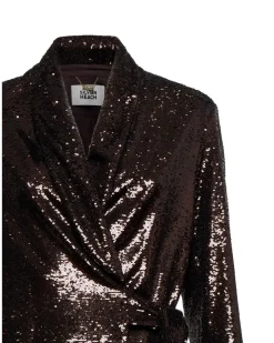 Sequined crossover blazer