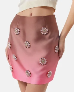 Share miniskirt with jewel applications