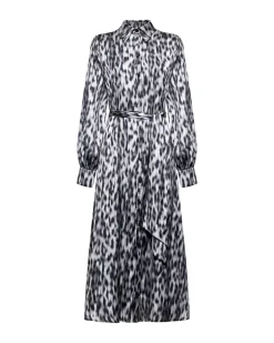 Shirt dress with belt