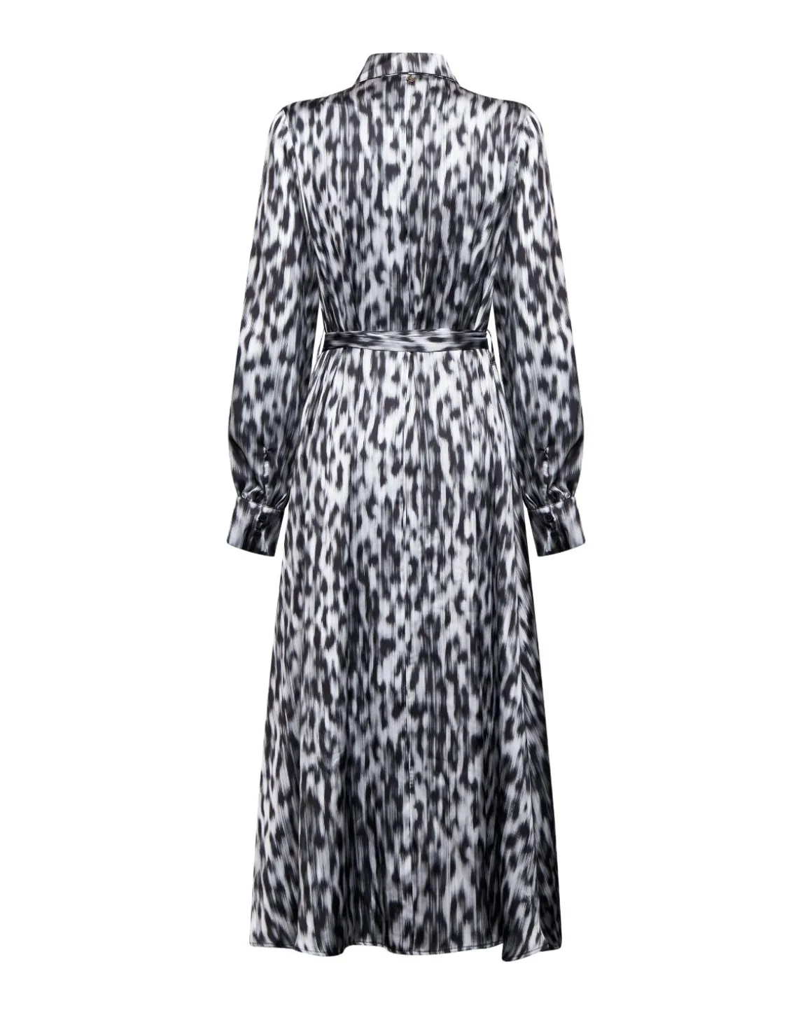 Shirt dress with belt