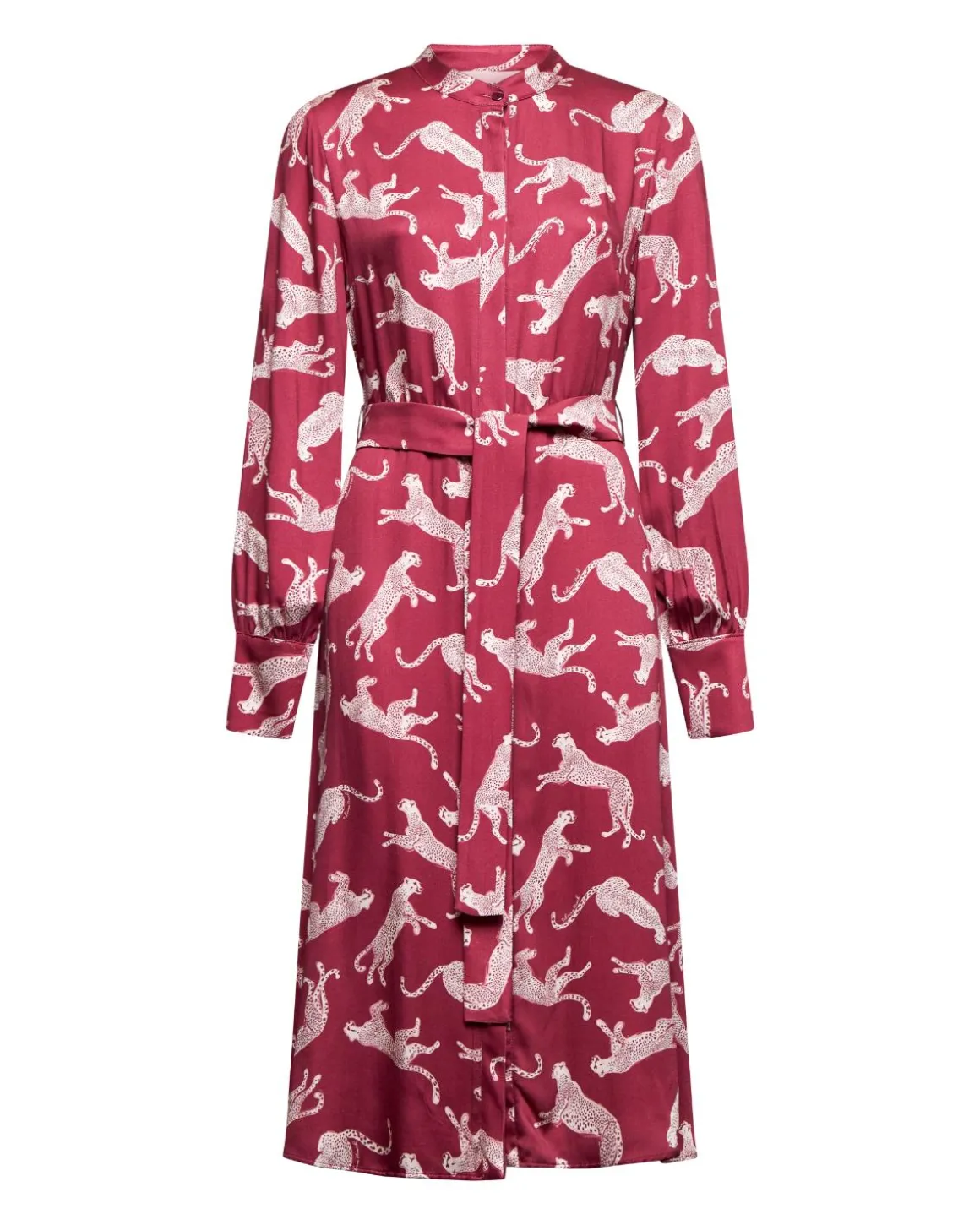 Shirt dress with matching belt