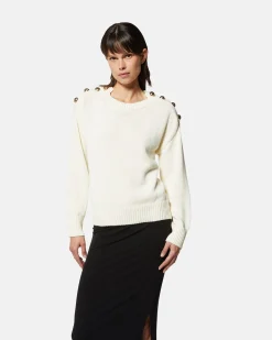 Shirt sweater with buttons on the shoulders