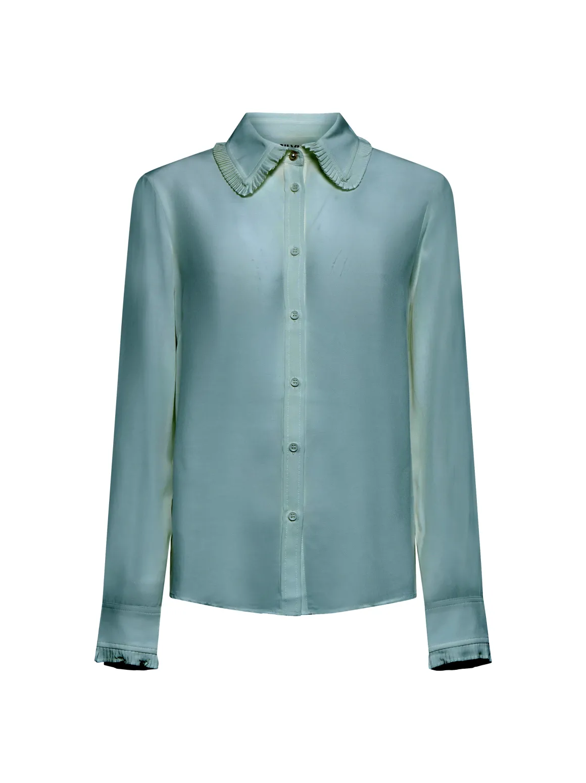 Shirt with decorated collar
