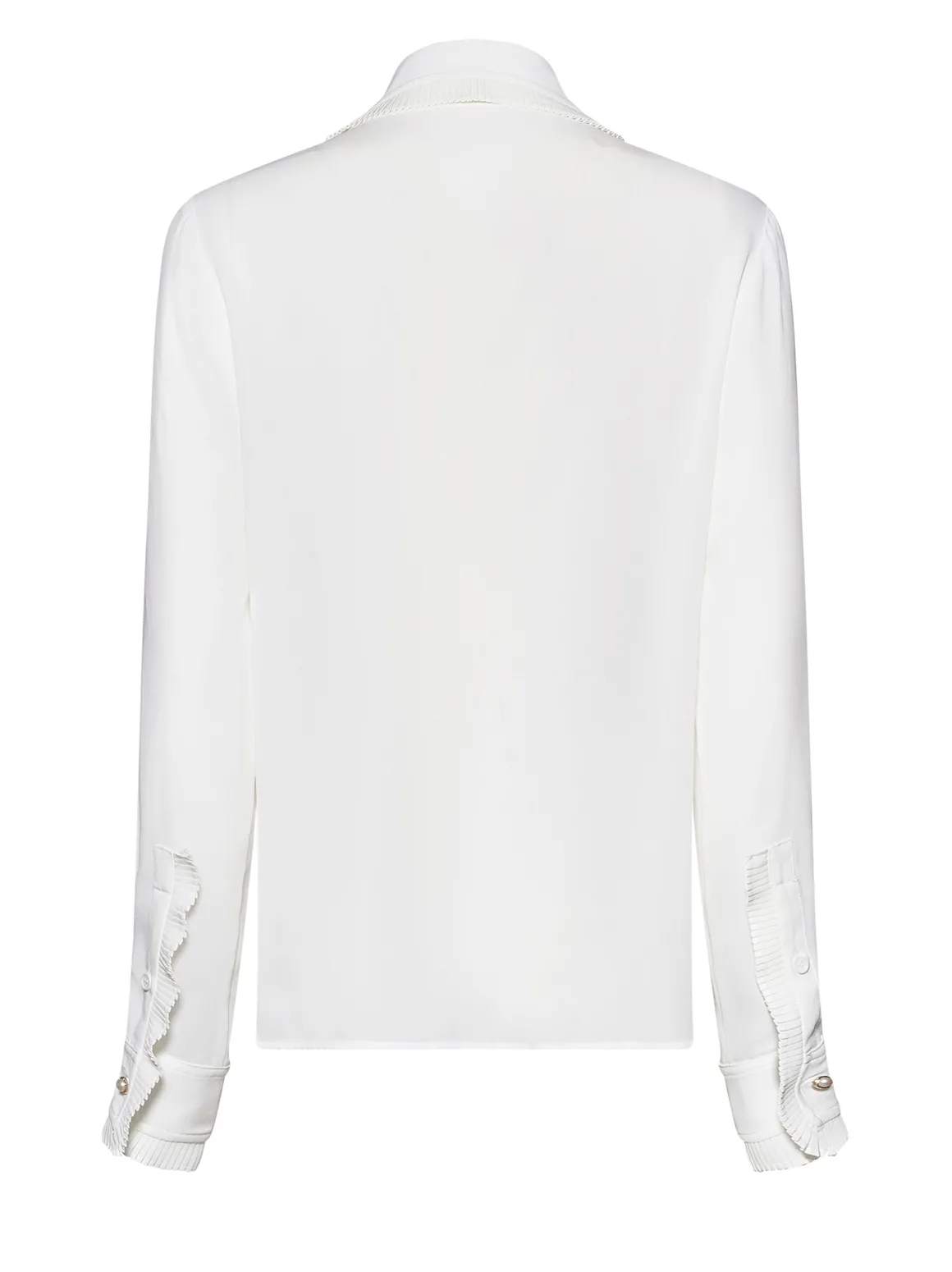Shirt with embroidered collar