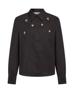 Shirt with jewel details