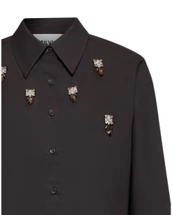 Shirt with jewel details