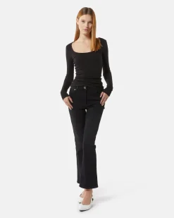Shirt with large neckline