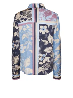 Shirt with multi-layered artistic pattern